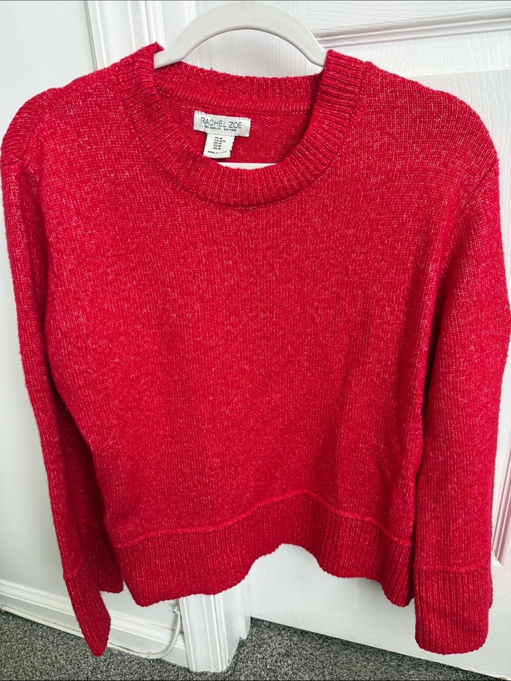 Rachel Zoe Bright Red Crewneck Sweater